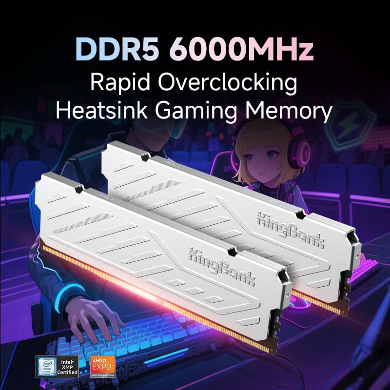 Memória RAM KingBank KJXS DDR5 - Ddr5 16Gb 6000Mhz avaliação e preço