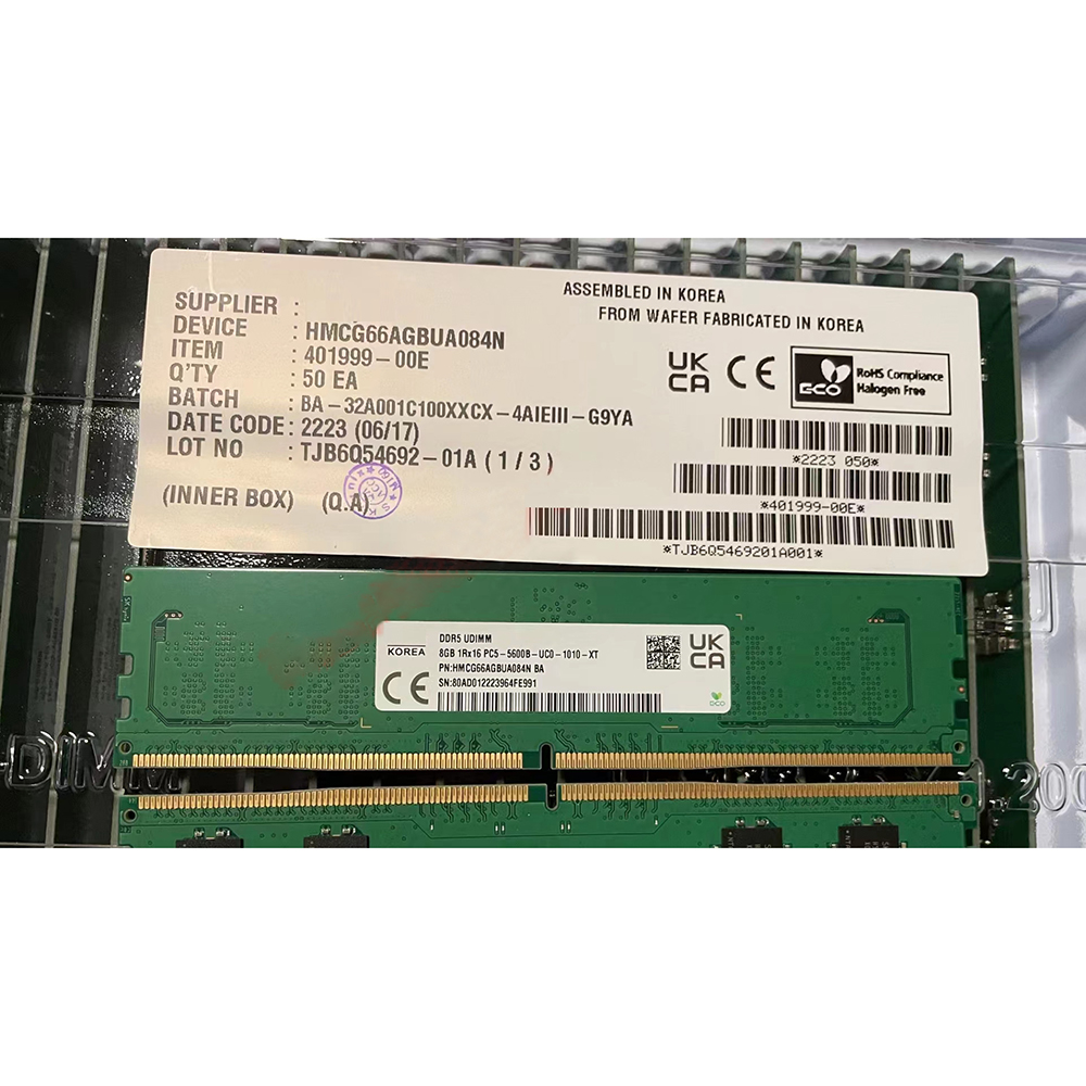 1 peça HMCG66AGBUA084N RAM 8GB - Ddr5 8Gb avaliação e preço